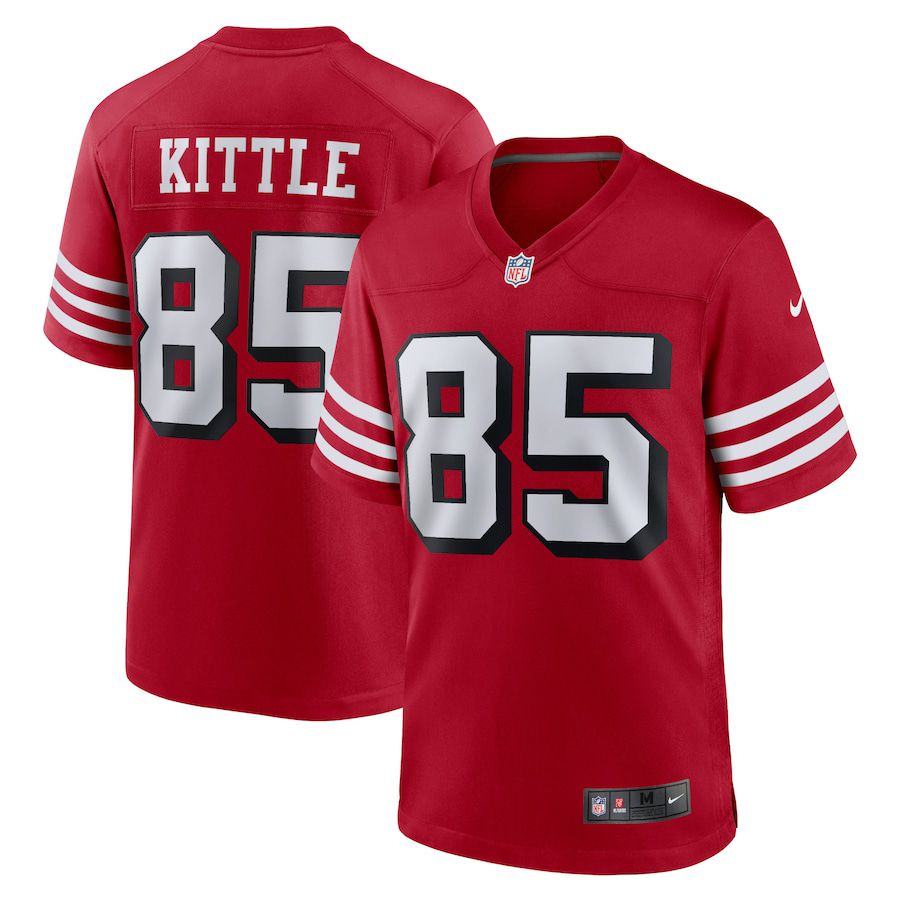 Men San Francisco 49ers #85 George Kittle Nike Scarlet Alternate Game Player NFL Jersey
